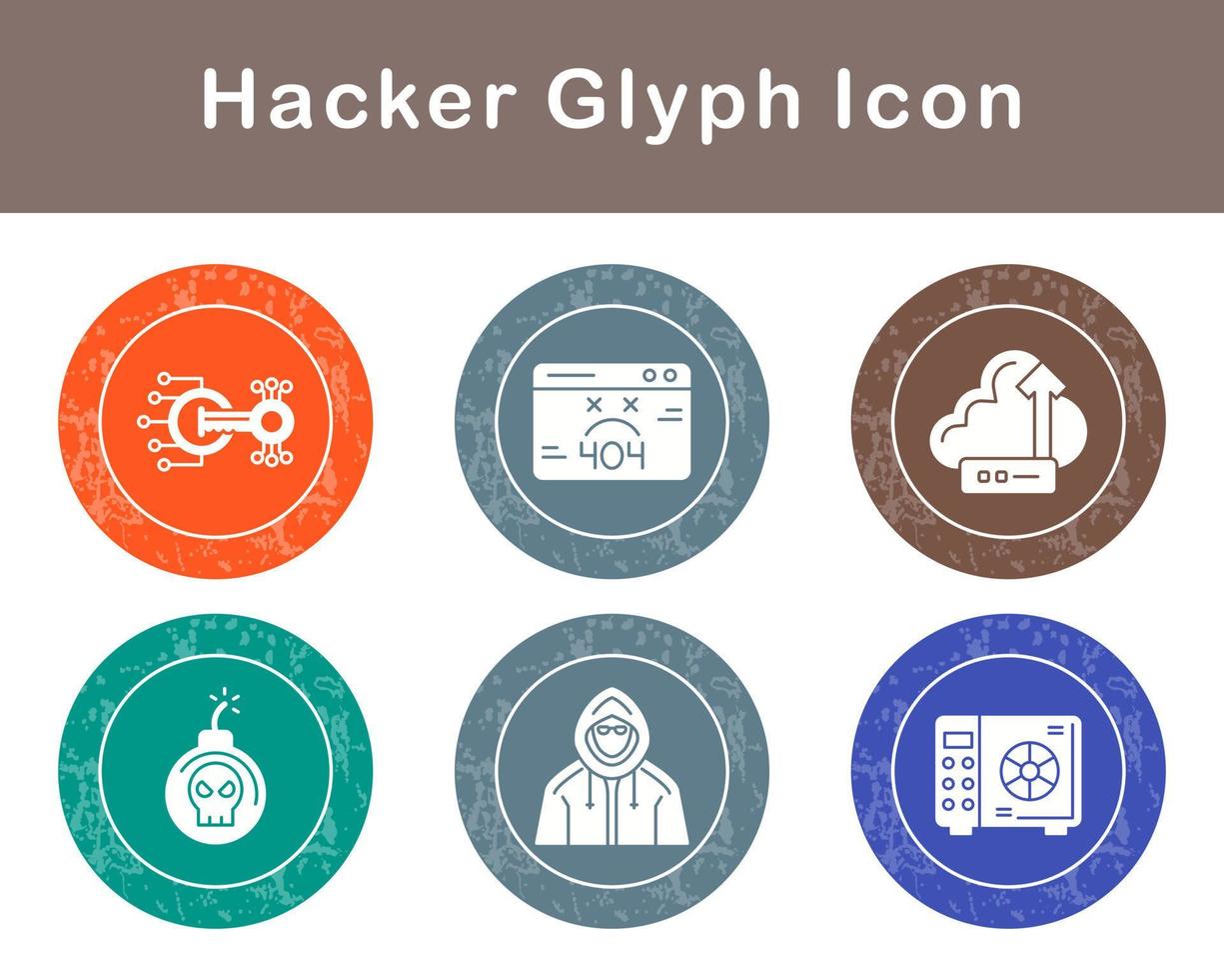 Hacker-Vektor-Icon-Set vektor