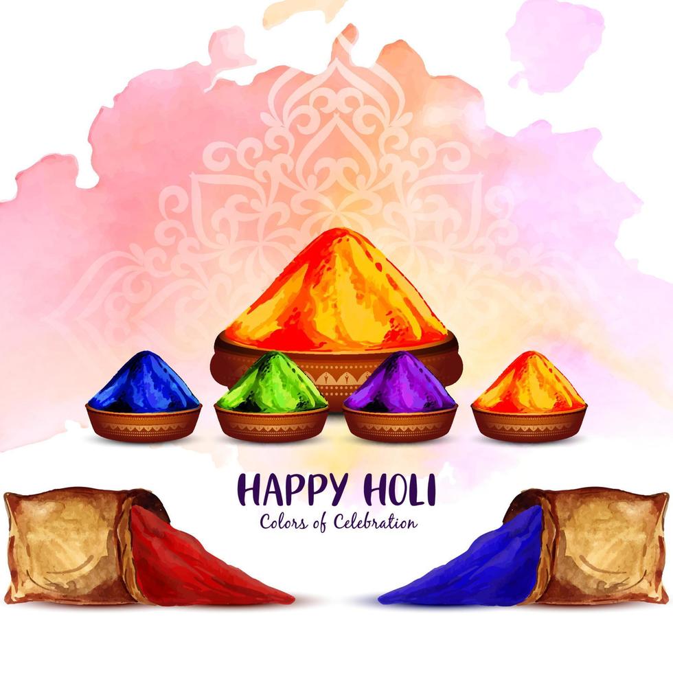 glücklich holi indisch Festival von Farben schön Hintergrund Design vektor