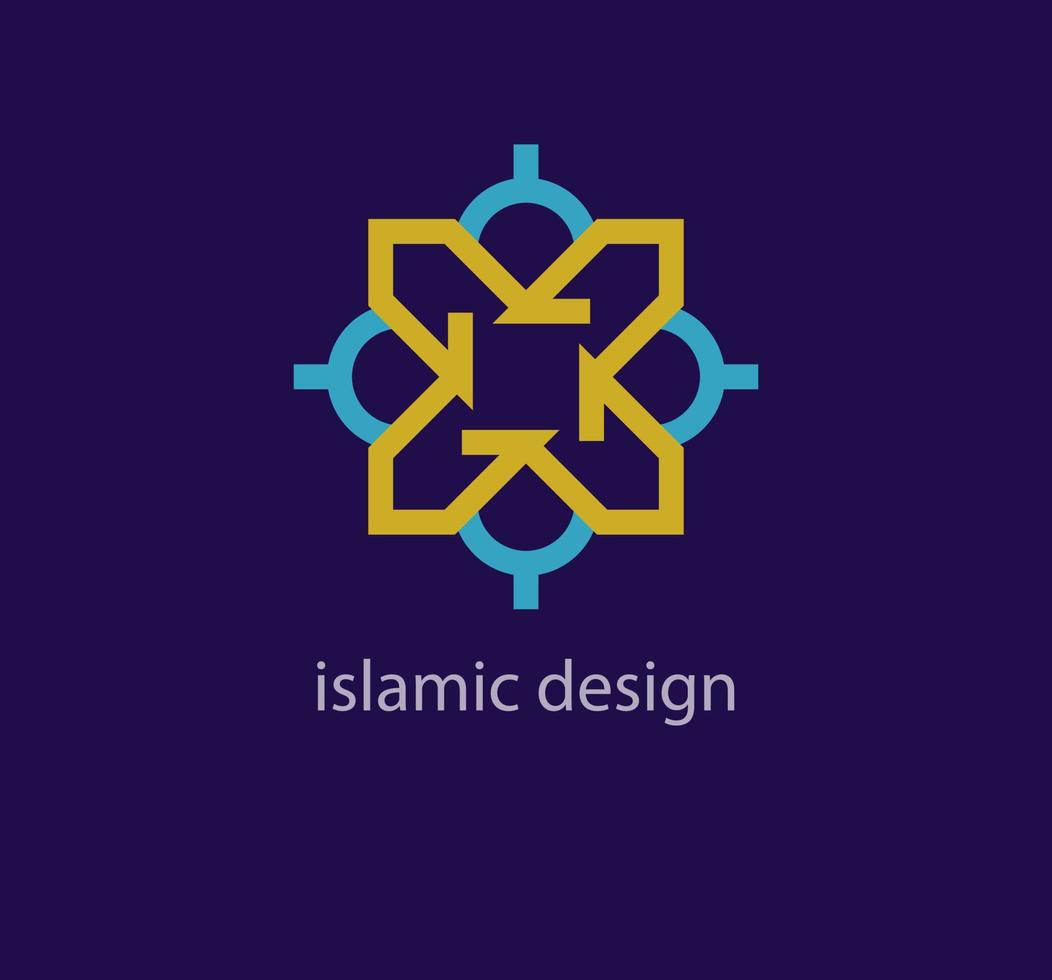 unik islamic logotyp design mall stil. abstrakt arabicum symbol. geometrisk unik former. modern Färg övergångar. religion och kultur design logotyp mall. vektor. vektor