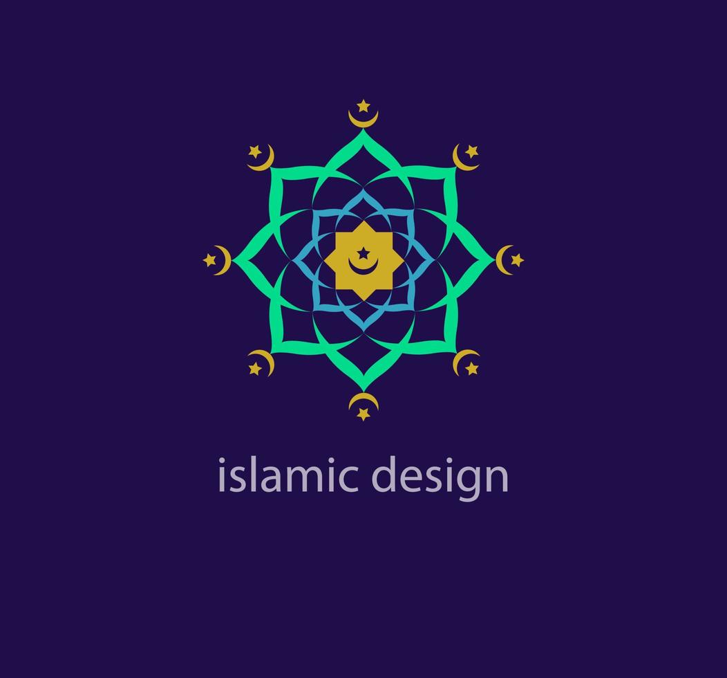 arabicum stil vektor logotyp design mall. abstrakt islamic symbol. geometrisk unik former. modern Färg övergångar. religion och kultur design logotyp mall. vektor.