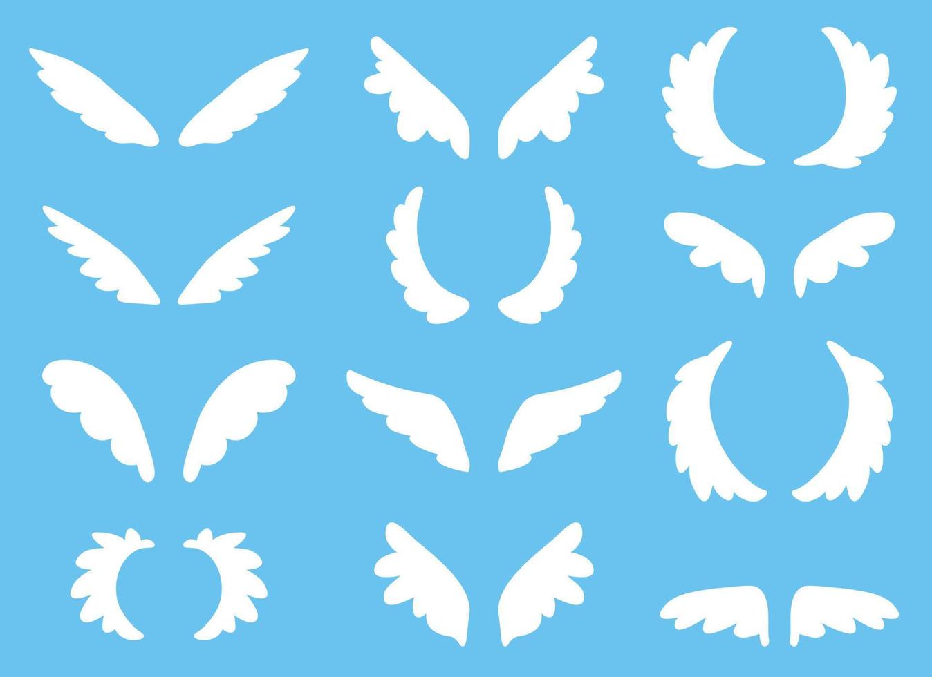 Flügel Vektor Design Illustration isoliert auf Weiß Hintergrund