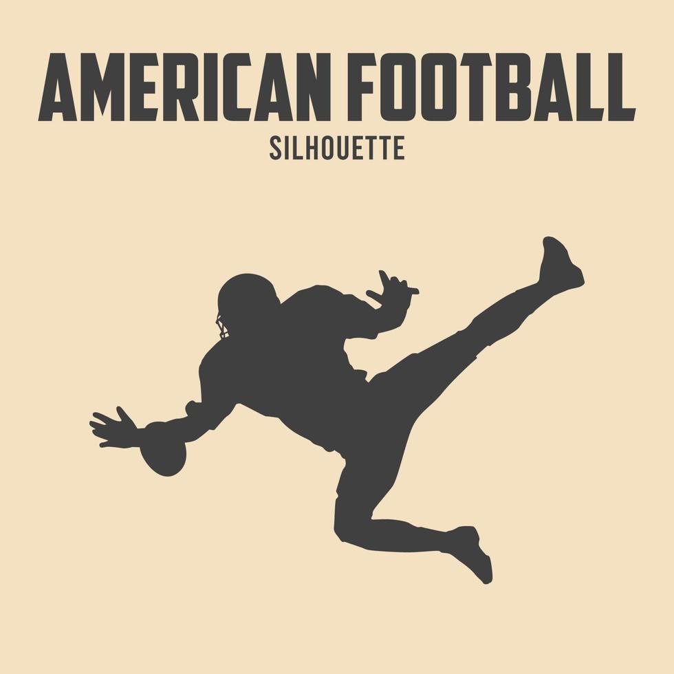 amerikanisch Fußball Spieler Silhouette Vektor Lager Illustration