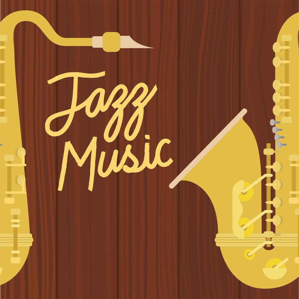 Jazz-Tagesplakat mit Saxophon vektor