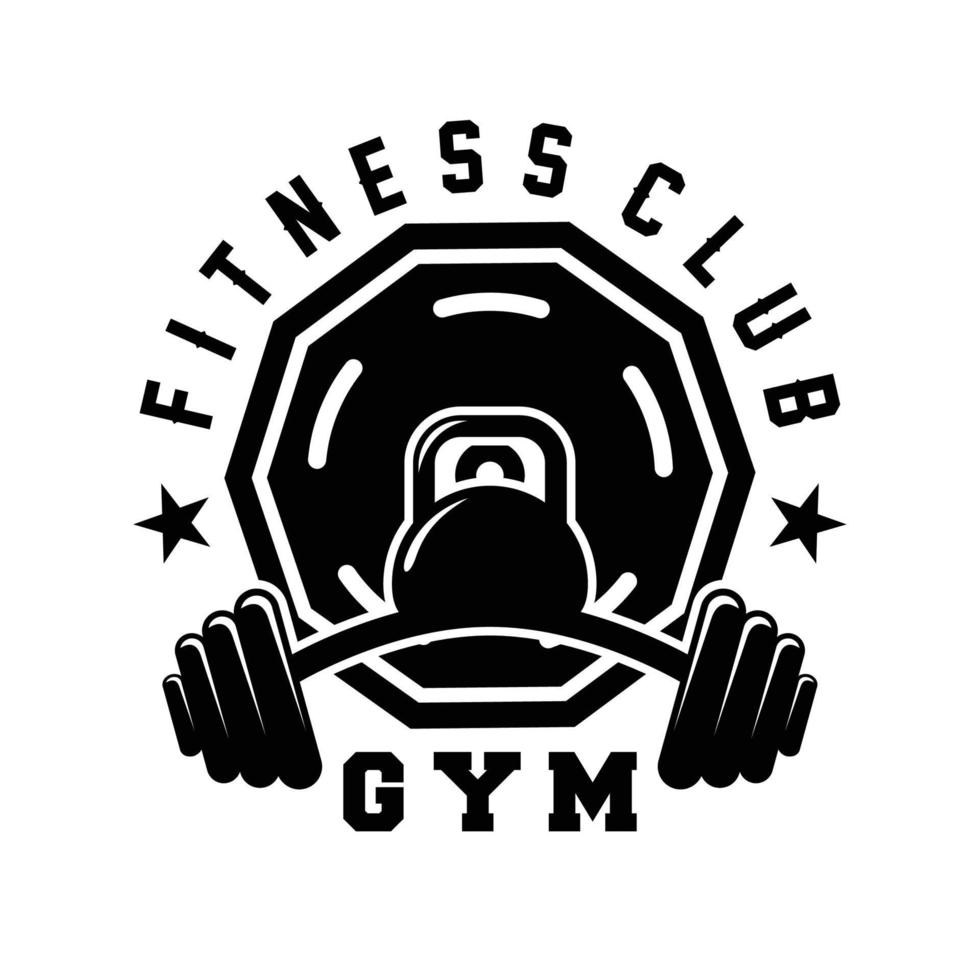 Fitness und Fitnessstudio Logo. Bodybuilding Logo Design Inspiration Vektor