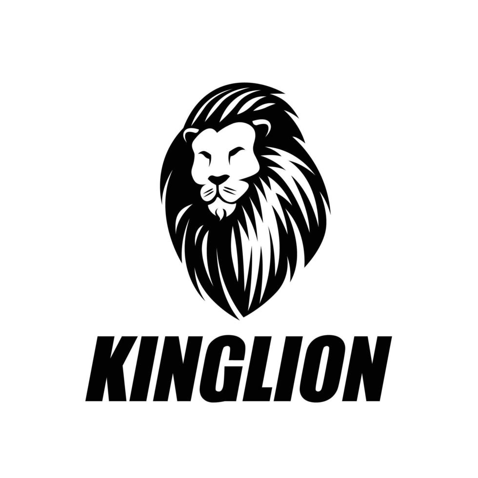 lejonhuvud logotyp design vektor