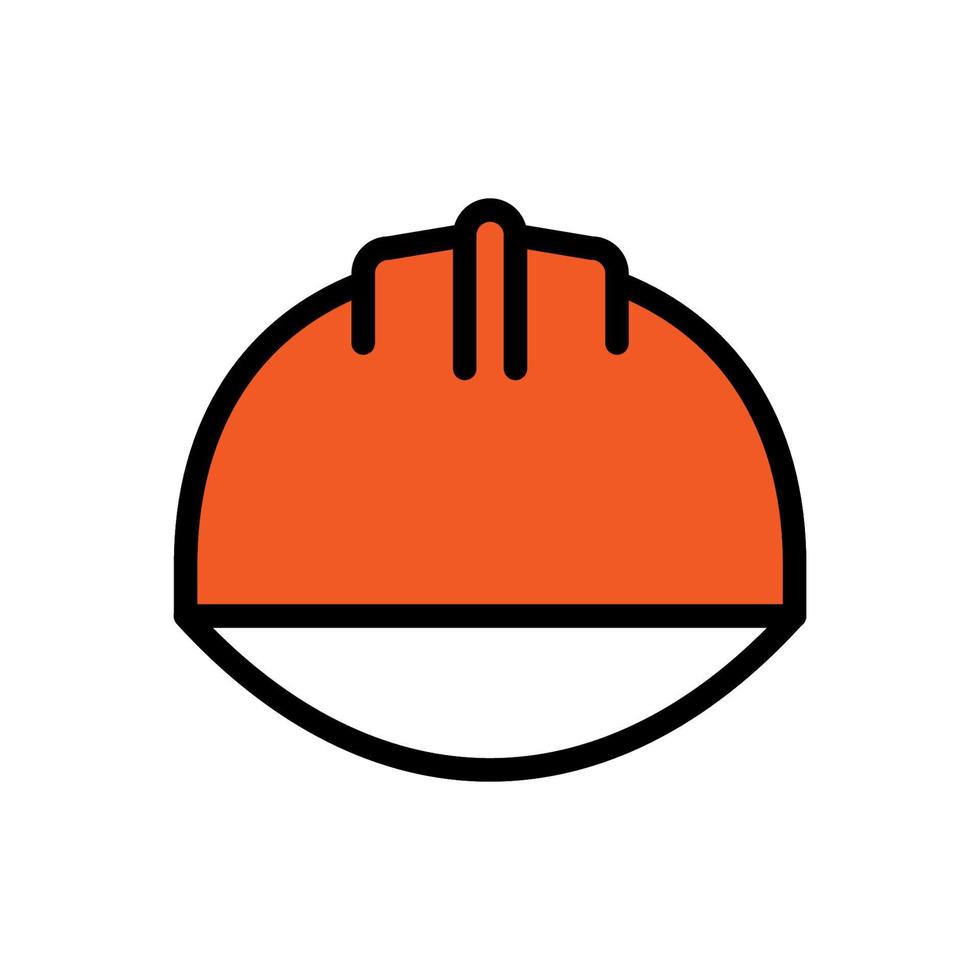 konstruktion hatt ikon linje isolerat på vit bakgrund. svart platt tunn ikon på modern översikt stil. linjär symbol och redigerbar stroke. enkel och pixel perfekt stroke vektor illustration