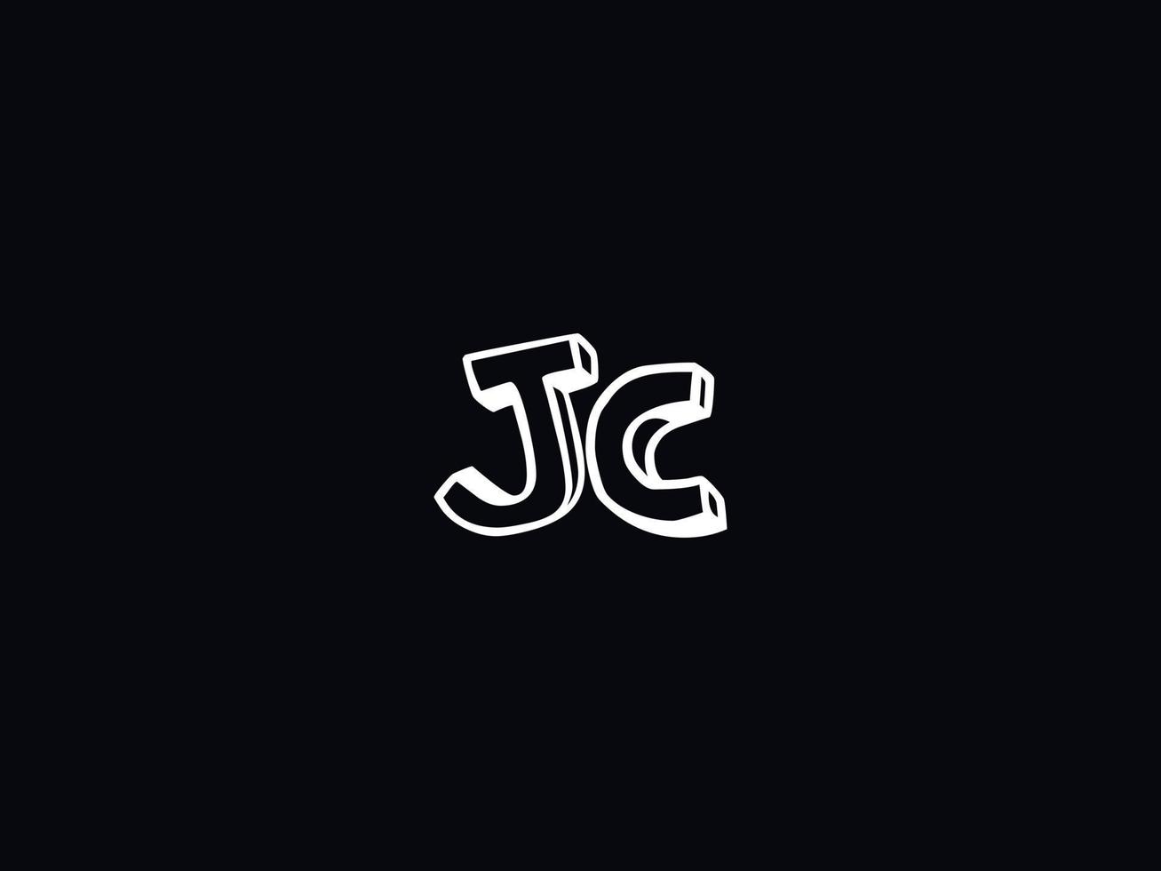 minimal jc Brief Logo, kreativ jc Logo Symbol Vektor