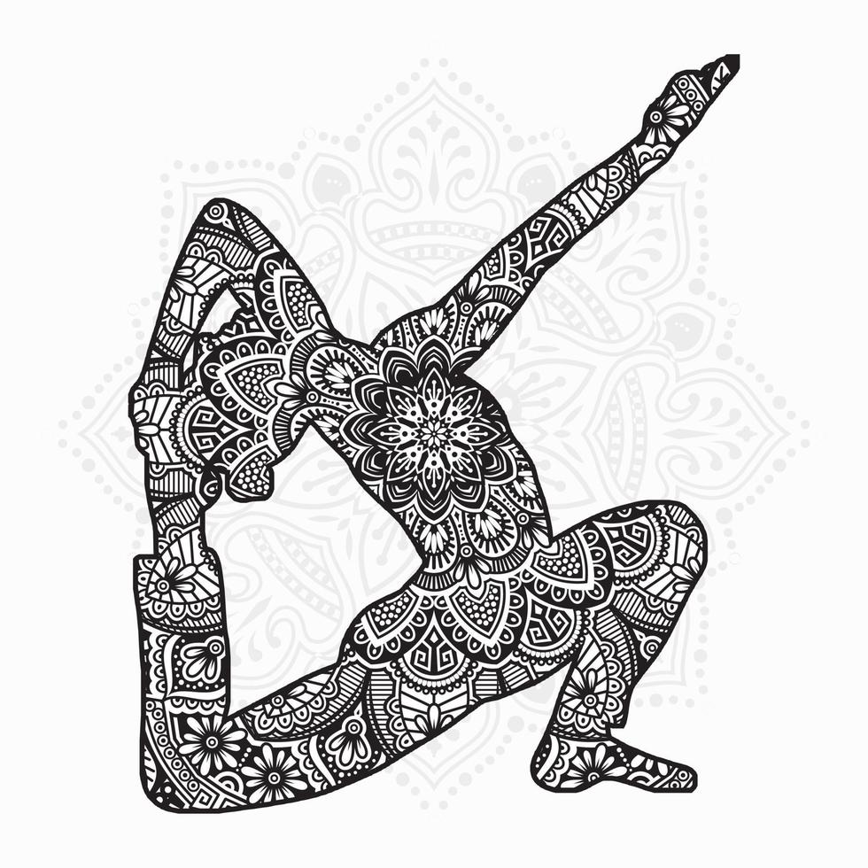 Yoga Mandala. Vintage dekorative Elemente. orientalisches Muster, Vektorillustration. vektor