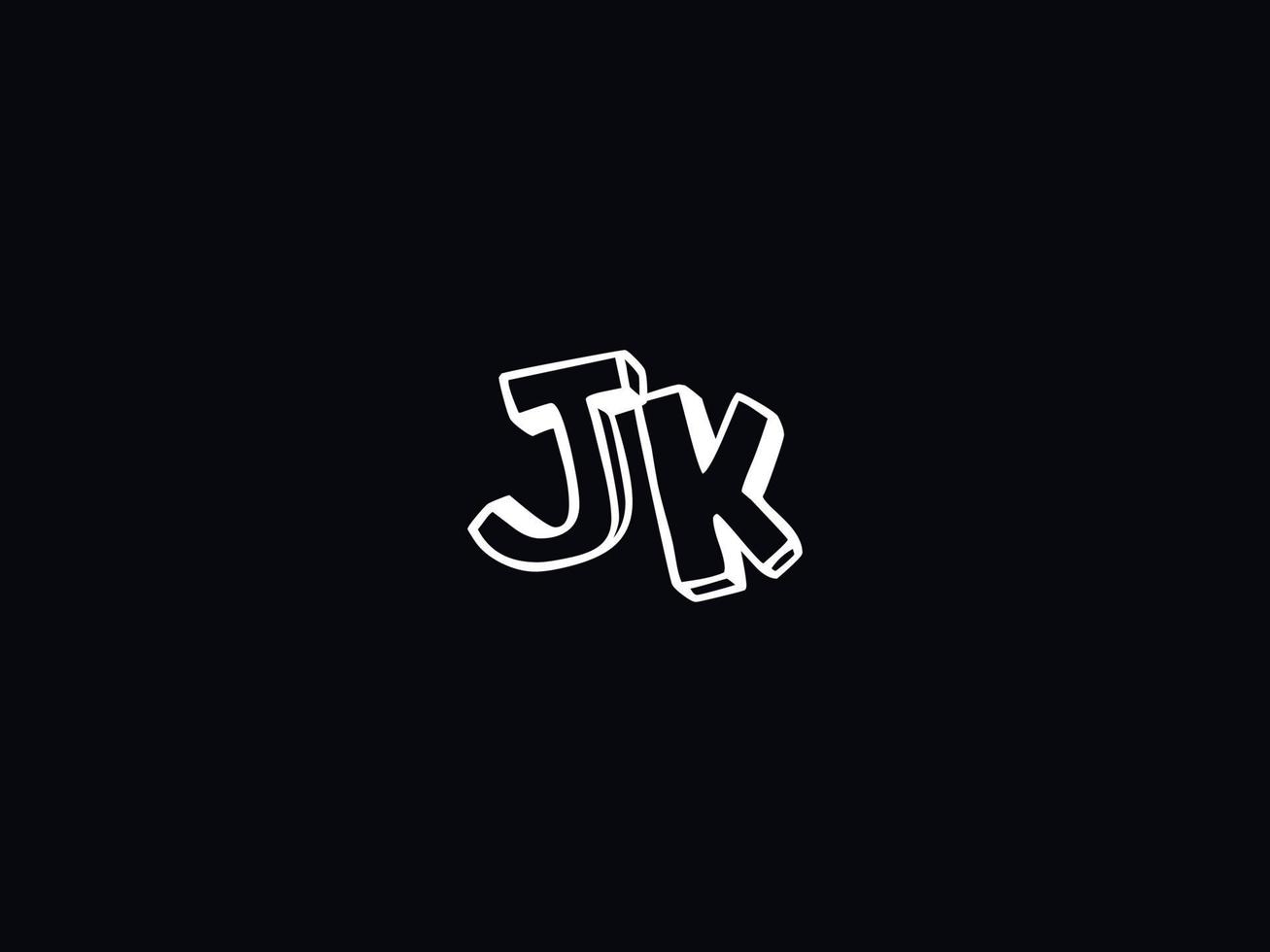 minimal jk brev logotyp, kreativ jk logotyp ikon vektor