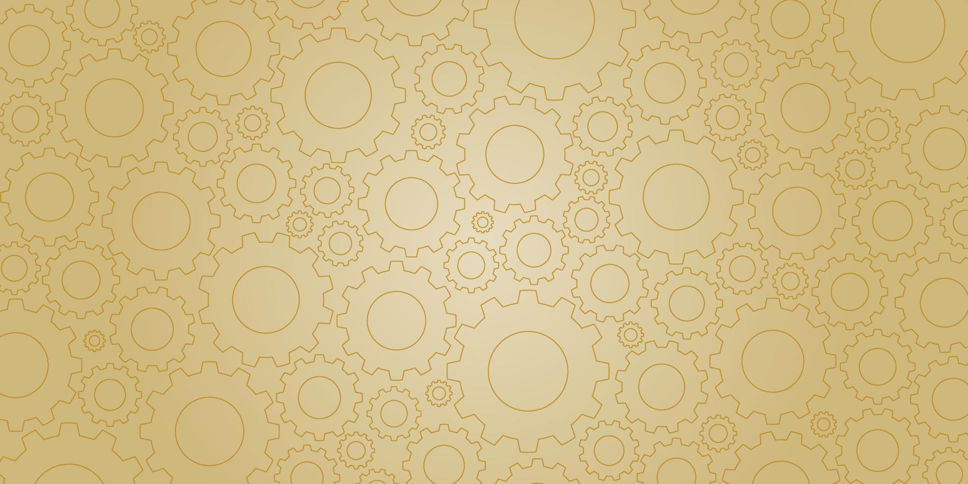 golden Farbe Zahn gestalten Linien auf Gradient Hintergrund Illustration vektor