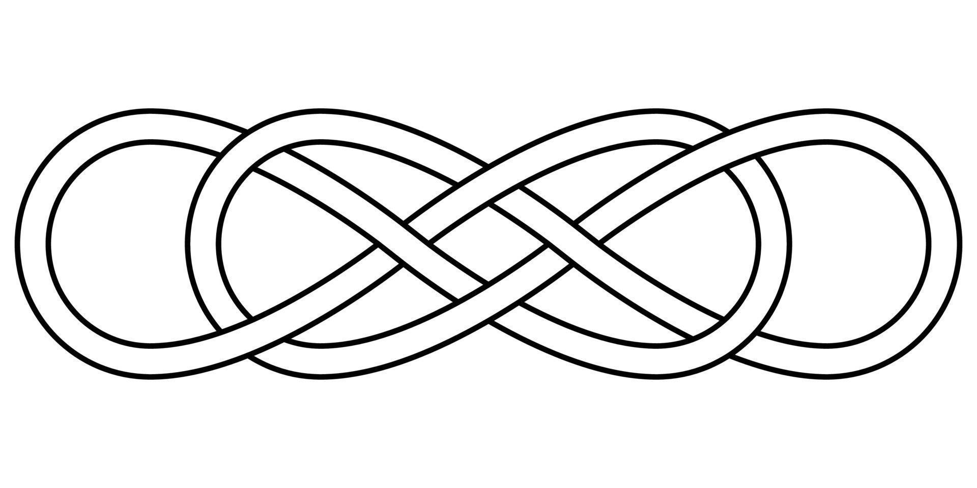 doppelt Knoten Unendlichkeit Zeichen Vektor doppelt Unendlichkeit Logo tätowieren