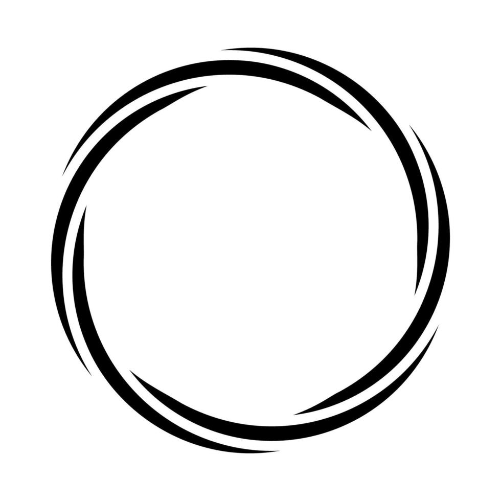 cirkel logotyp mönster, runda linje ram element, cirkulär ikon virvla runt vektor