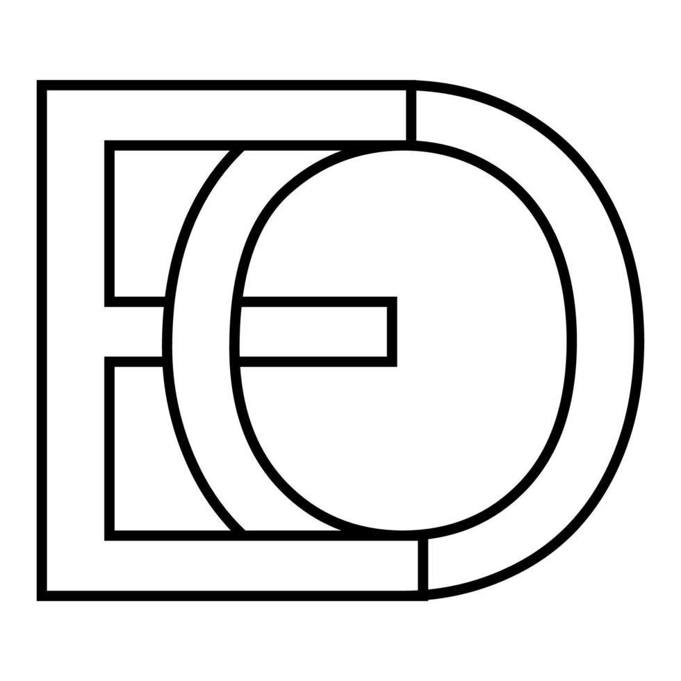 Logo Zeichen eo ö Symbol nft eo interlaced Briefe e Ö vektor