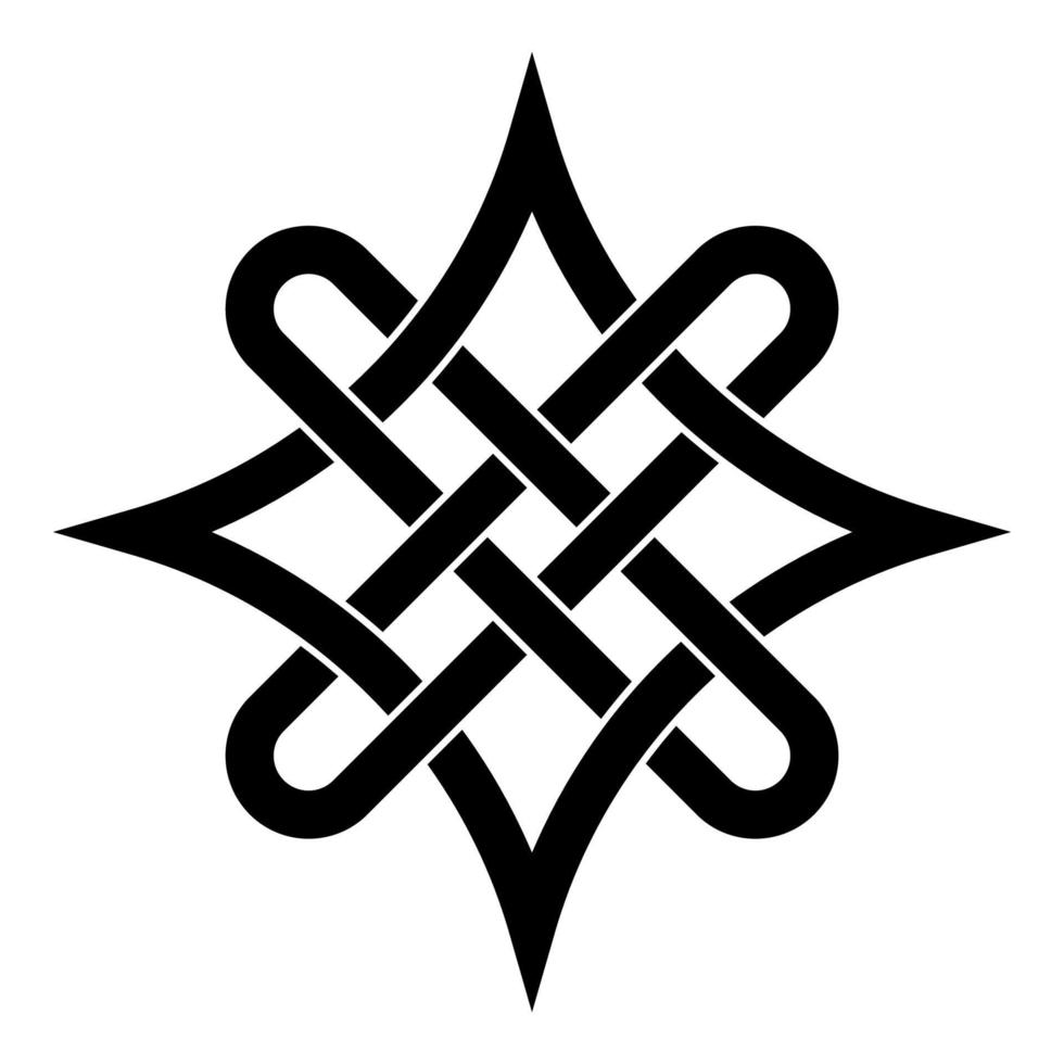 Quartär keltisch Knoten Symbol wählen richtig Weg, Knoten Zeichen von wählen gut und böse Lager Illustration vektor