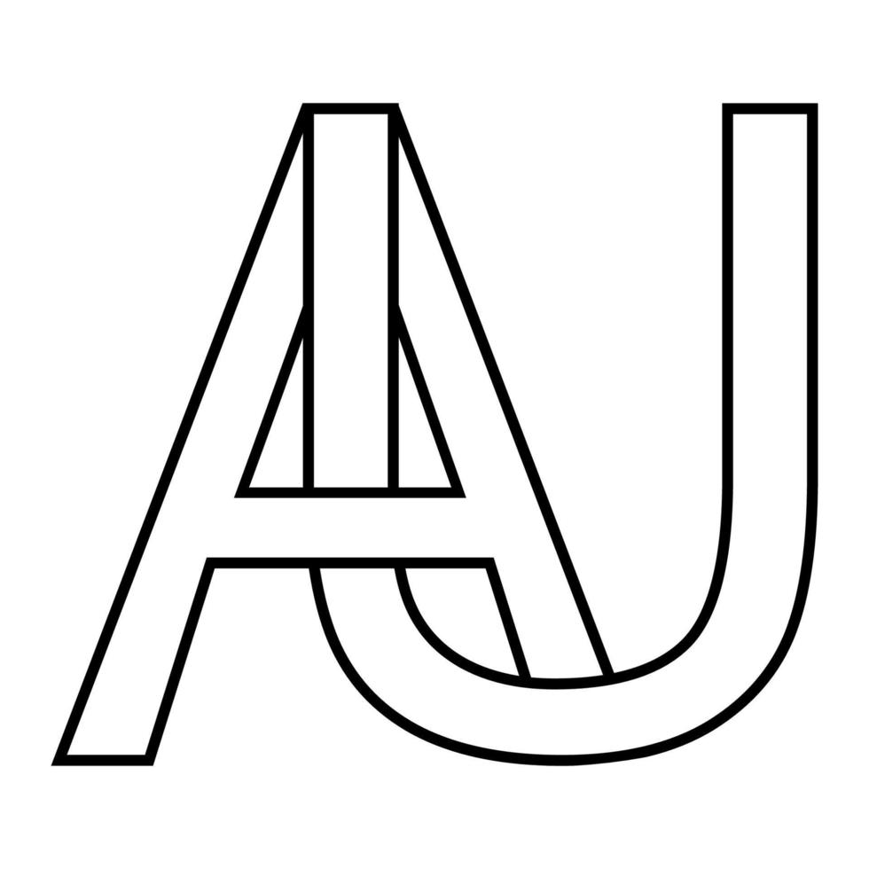 logotyp guld, aurum tecken au, ua ikon tecken interlaced brev en, u vektor logotyp au, ua först huvudstad brev mönster alfabet en, u