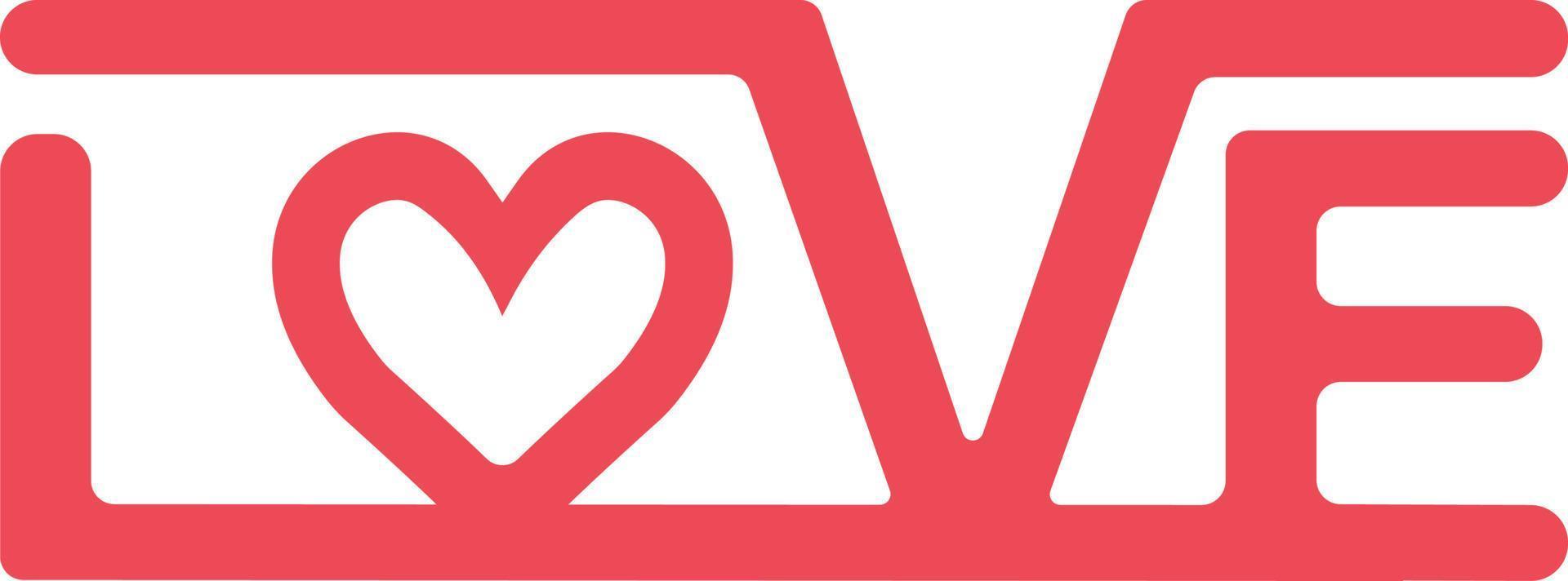logotyp är en tecken kärlek, text hjärta, valentine vektor