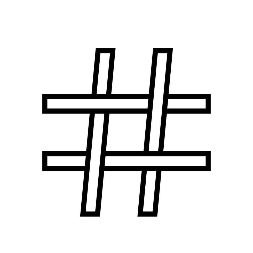 hashtag ikon, märka logotyp symbol stock illustration vektor