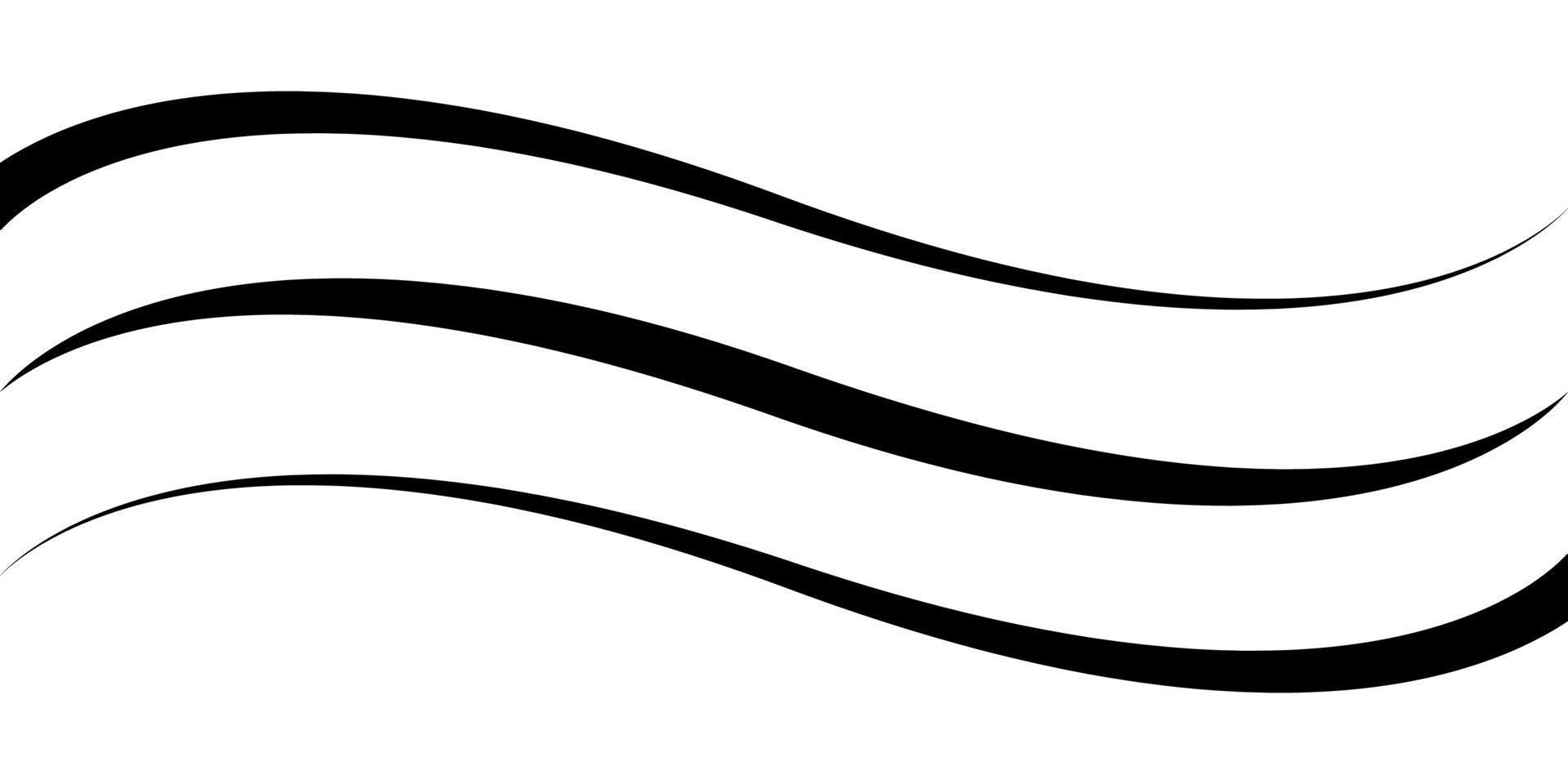 gebogen kalligraphisch Linie, Vektor, Band wie ein fließend Kalligraphie Element, anmutig gebogen Linie vektor