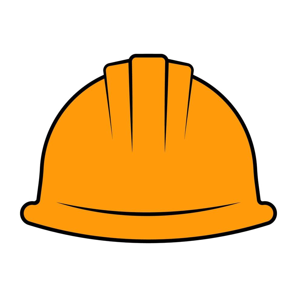 orange konstruktion hjälm casque, hatt för huvud skydd vektor