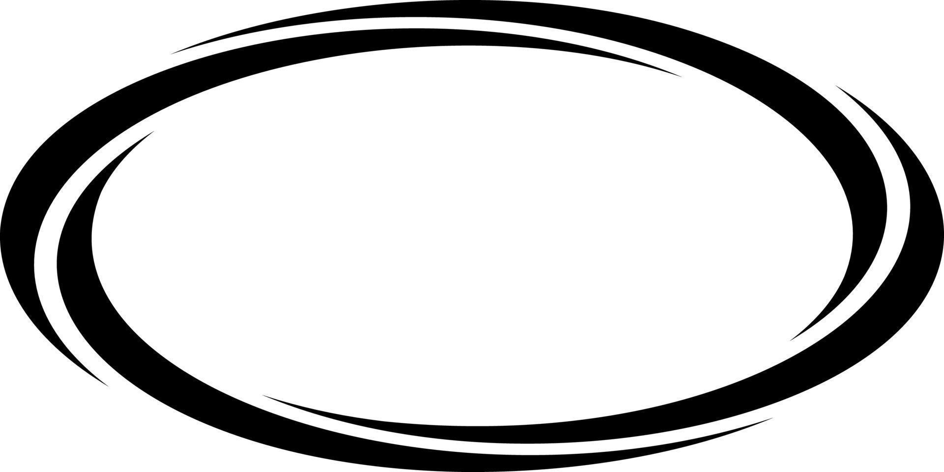 oval ellips baner ramar, gränser vektor