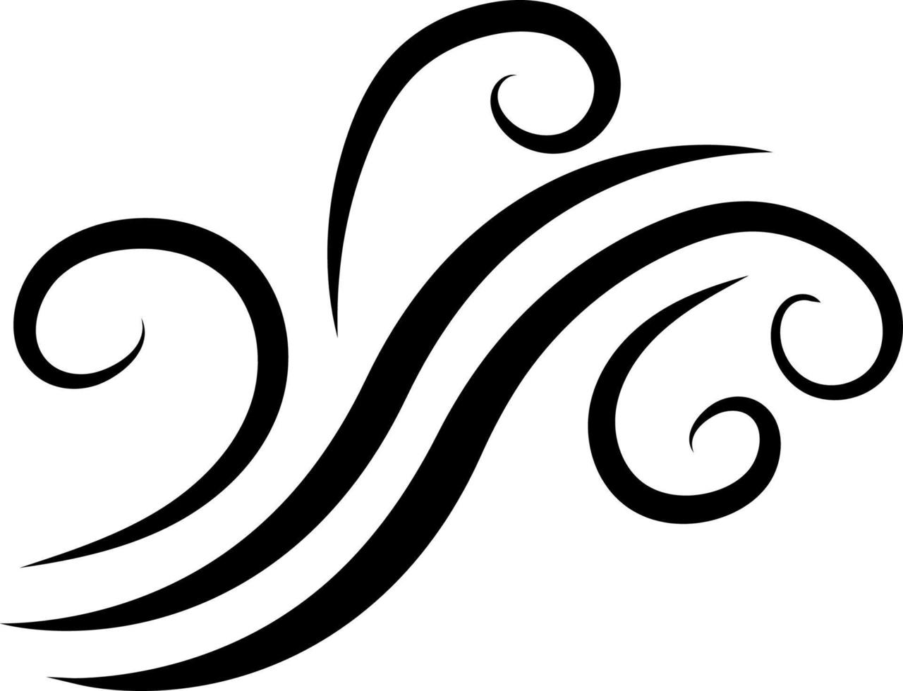 Symbol Zeichen Meer Welle, Wasser sprühen vektor