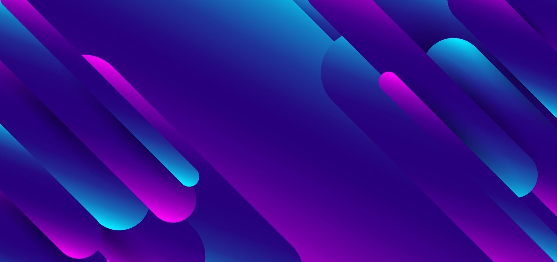 abstrakt blå och rosa lutningsformer rundad linje bakgrund vektor