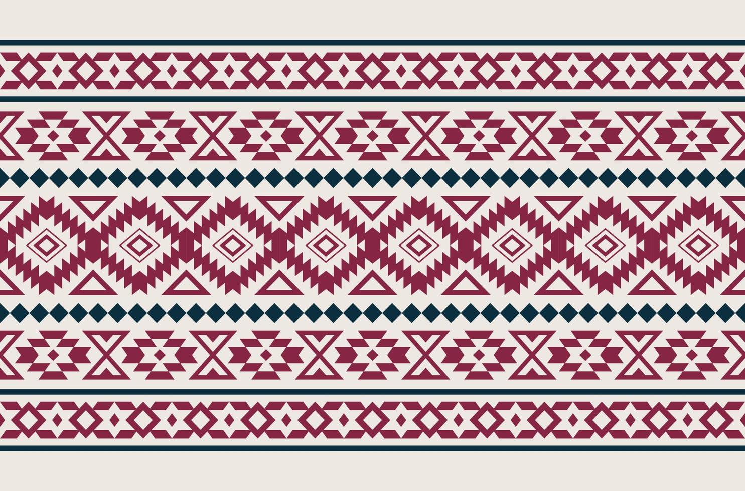 ethnisch aztekisch geometrisch Stammes- einheimisch amerikanisch rot Muster vektor