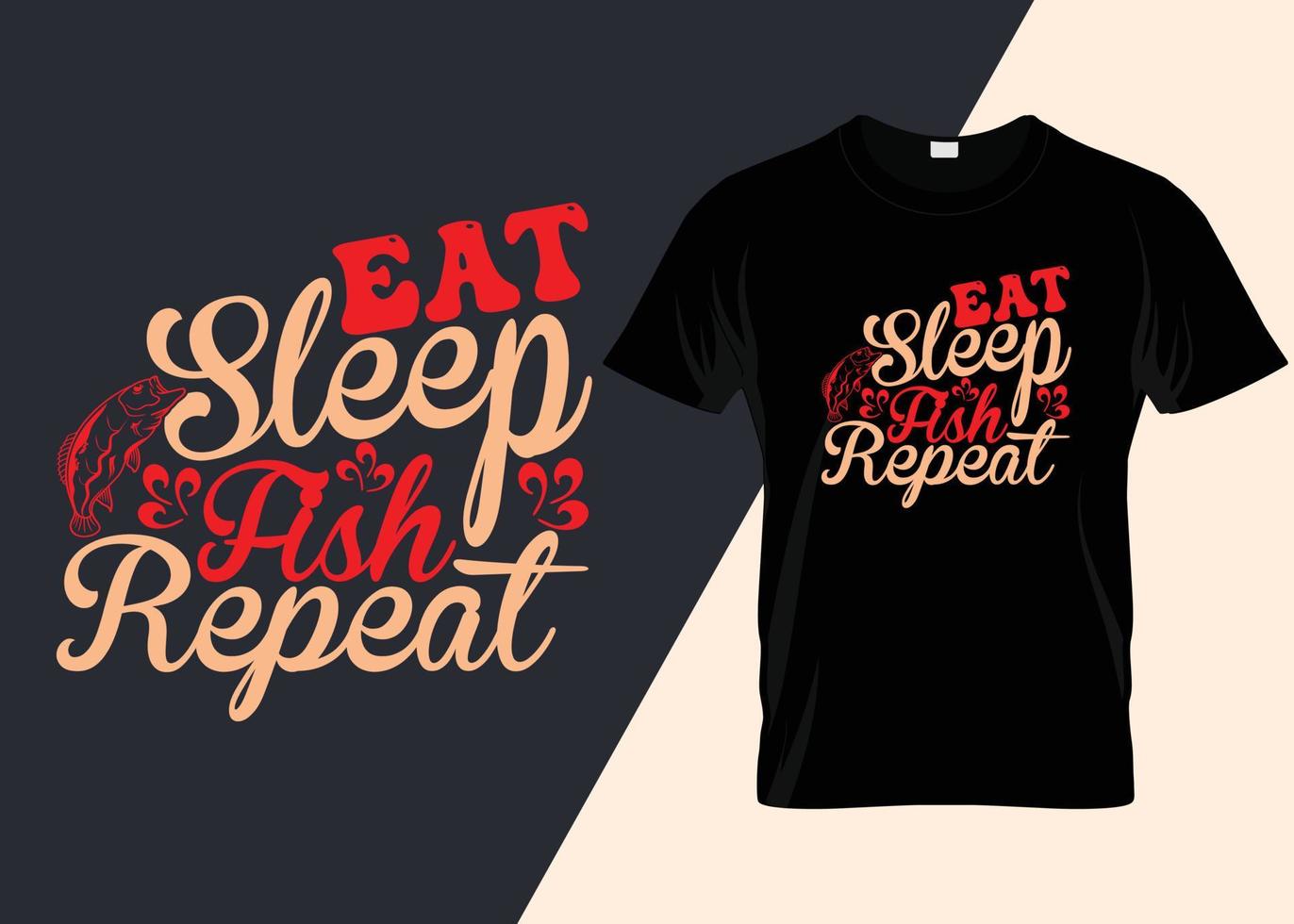 Angeln Typografie T-Shirt Design minimalistisch T-Shirt Design vektor