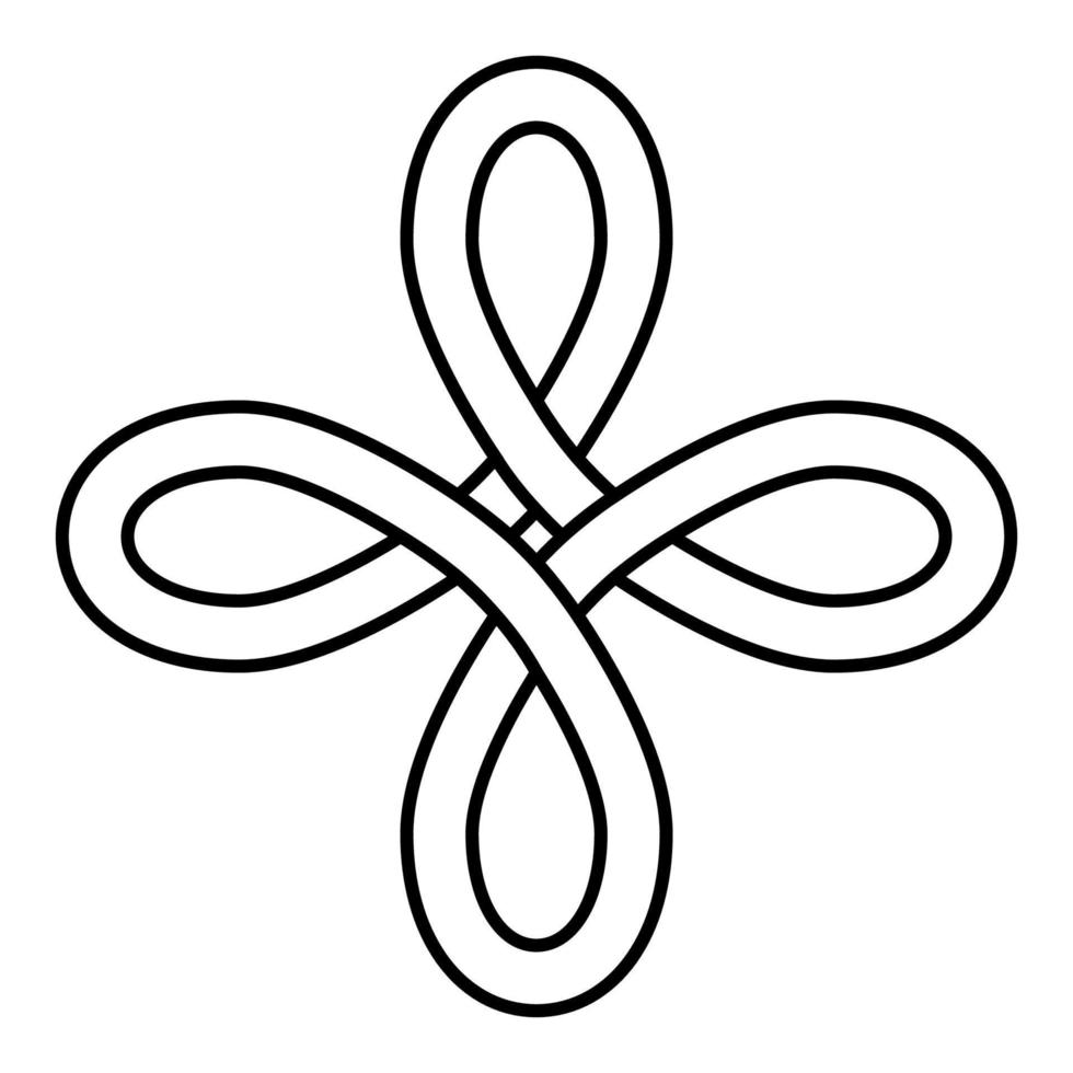 keltisch heraldisch Knoten Bowen Symbol Vektor Bowen Kreuz wahr Liebhaber Knoten