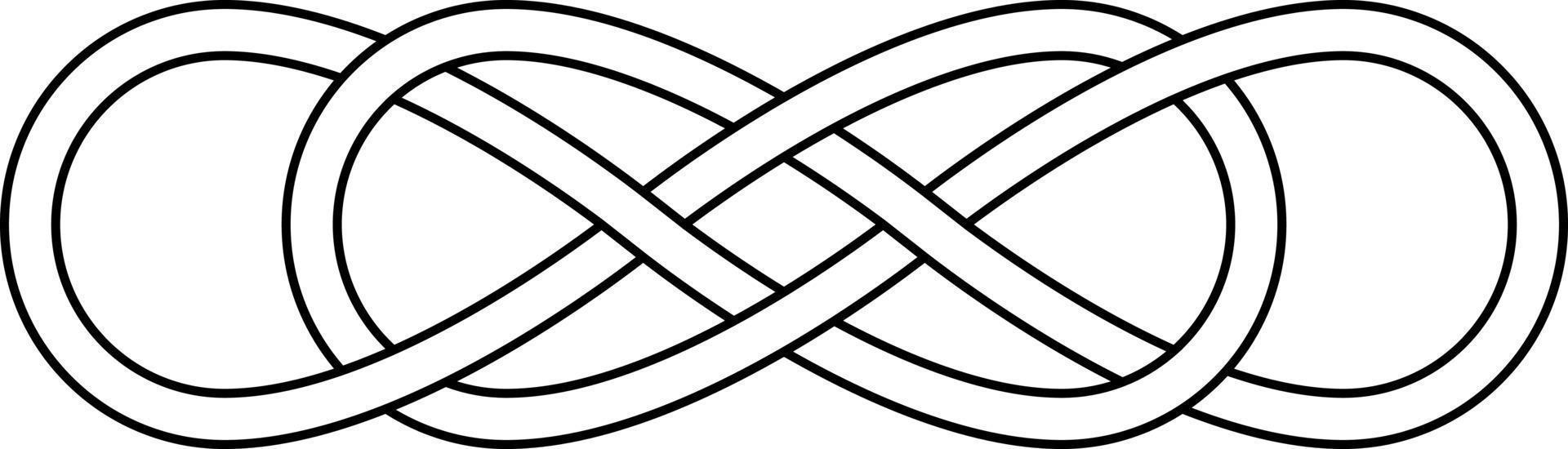 dubbel- Knut oändlighet tecken vektor dubbel- oändlighet logotyp tatuering