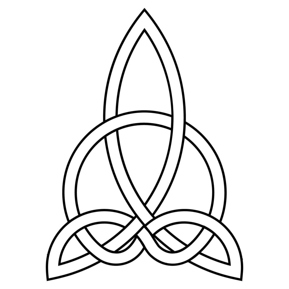 keltisch Knoten von Harmonie Carving triquetra geschnitzt Knoten, irisch Zuhause schottisch Erbe keltisch Göttin vektor
