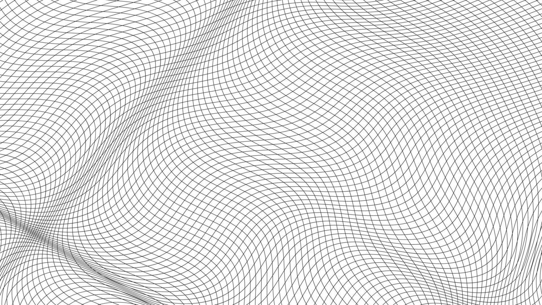 Gitter wellig Linien Muster, Gittergewebe Platz Matrix, strecken Dichte Textur vektor