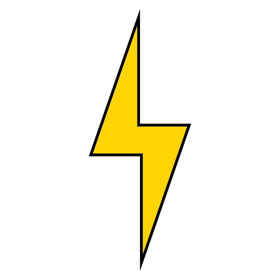Blitz hoch Stromspannung Zeichen, elektrisch Schock Gefahr Warnung Risiko Leistung vektor