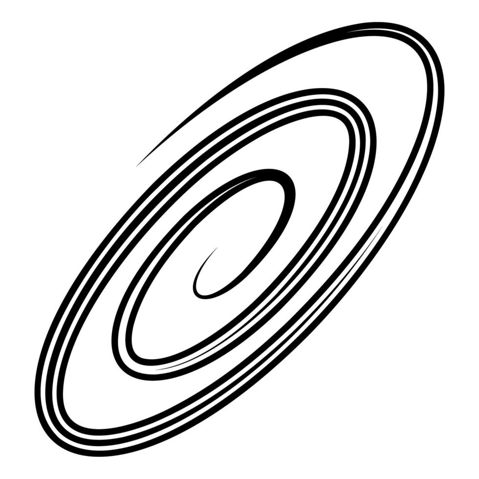 oval spiral galax, databas teknologi information logotyp, virvla runt bubbelpool vektor
