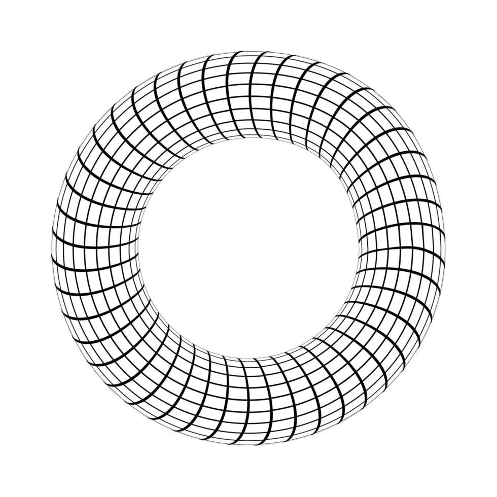 torus toroid geometrisk form i de form av en munk vektor 3d munk torus toroid