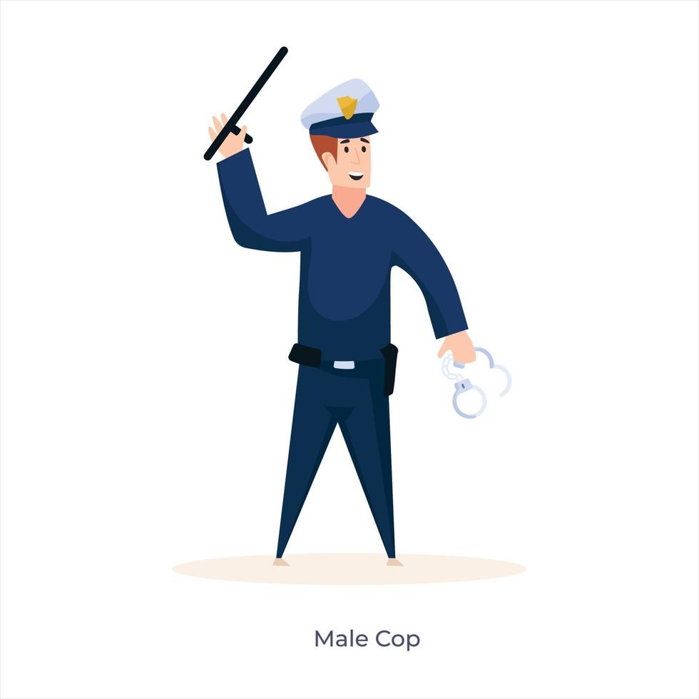 männlicher Cop Avatar vektor