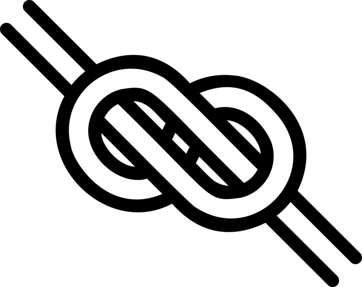 Logo ist verknotet Knoten im das bilden ein Unendlichkeit vektor