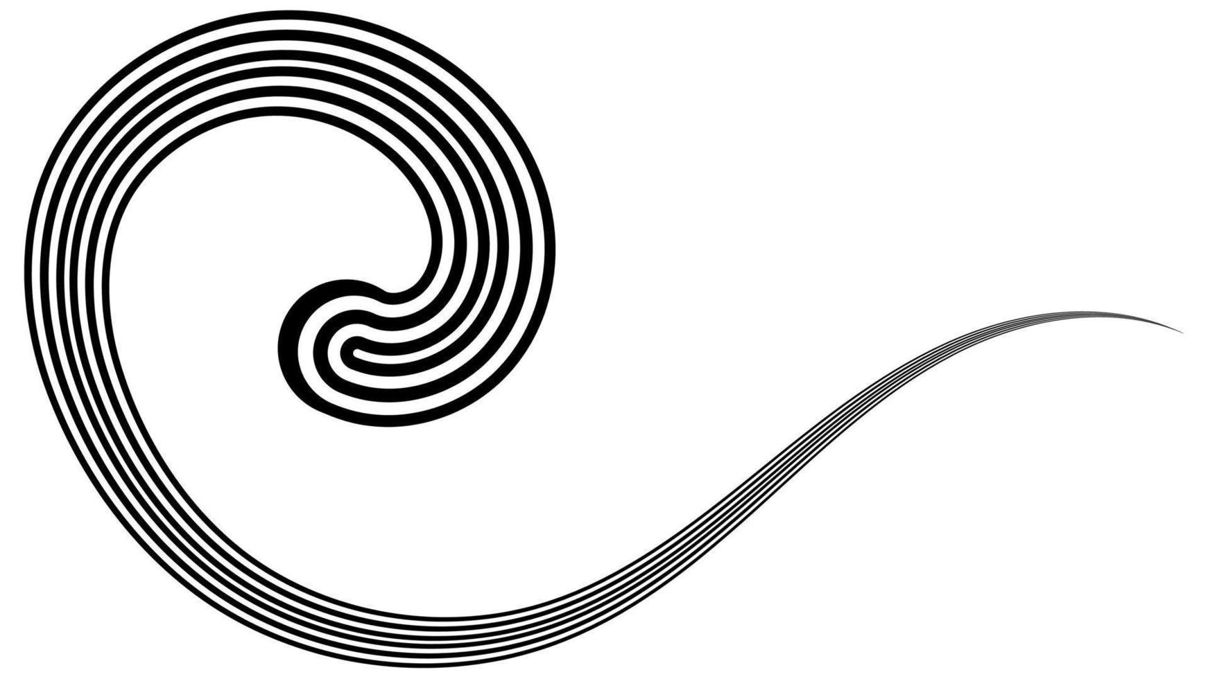kalligraphisch rauschen Schwanz Band, unterstreichen Marker Schlaganfälle vektor