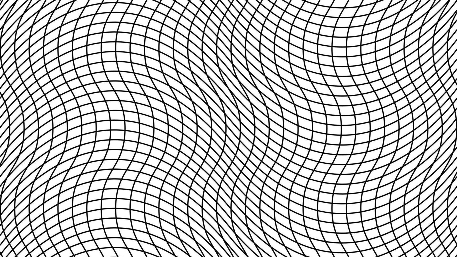 Gitter Tiefe 4k, Hintergrund Linien sportlich, Quadrate sich schneiden mit wellig Kurven vektor