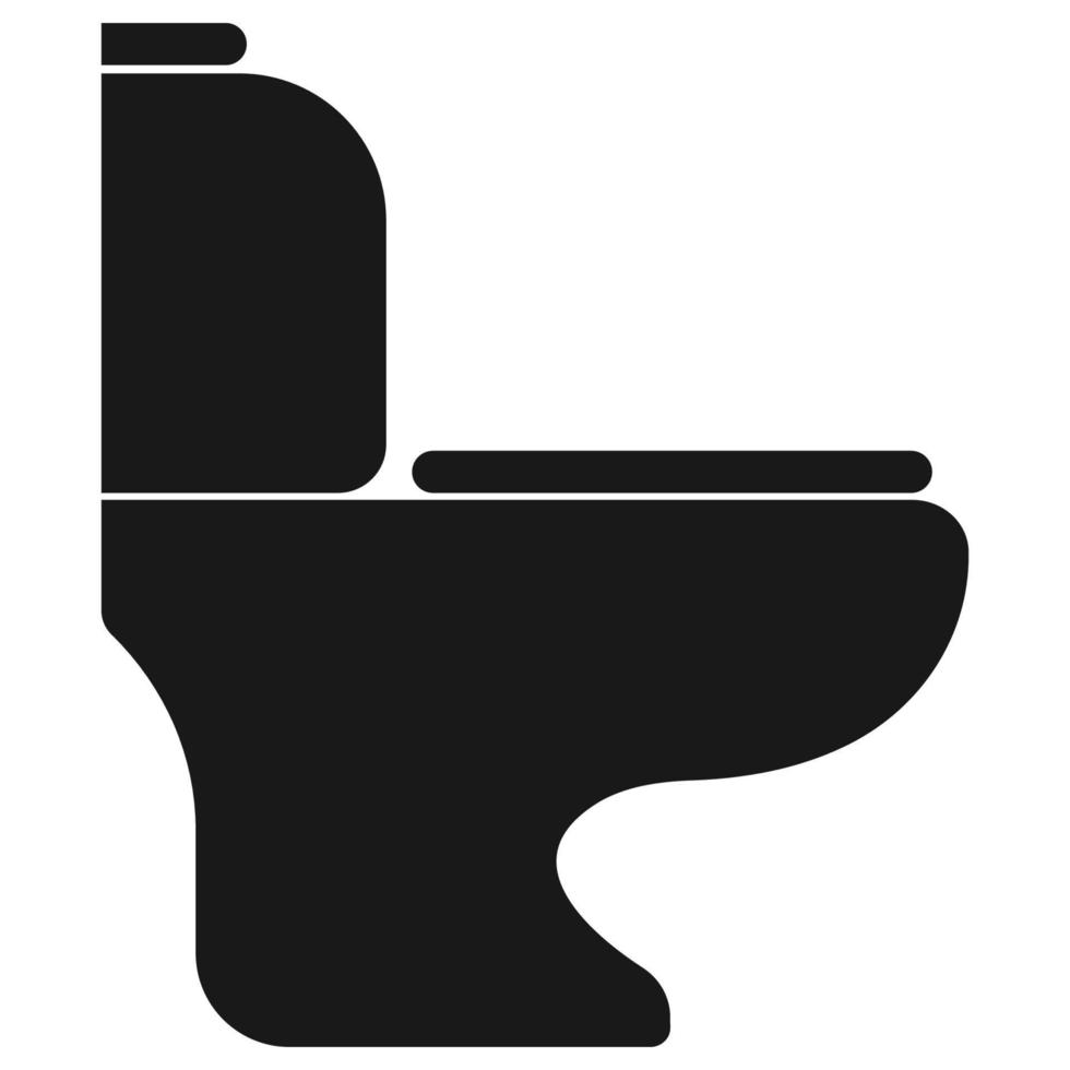 Toilette Symbol Sitz, Gliederung Toilette Linie Schüssel, Logo editierbar sanitär vektor