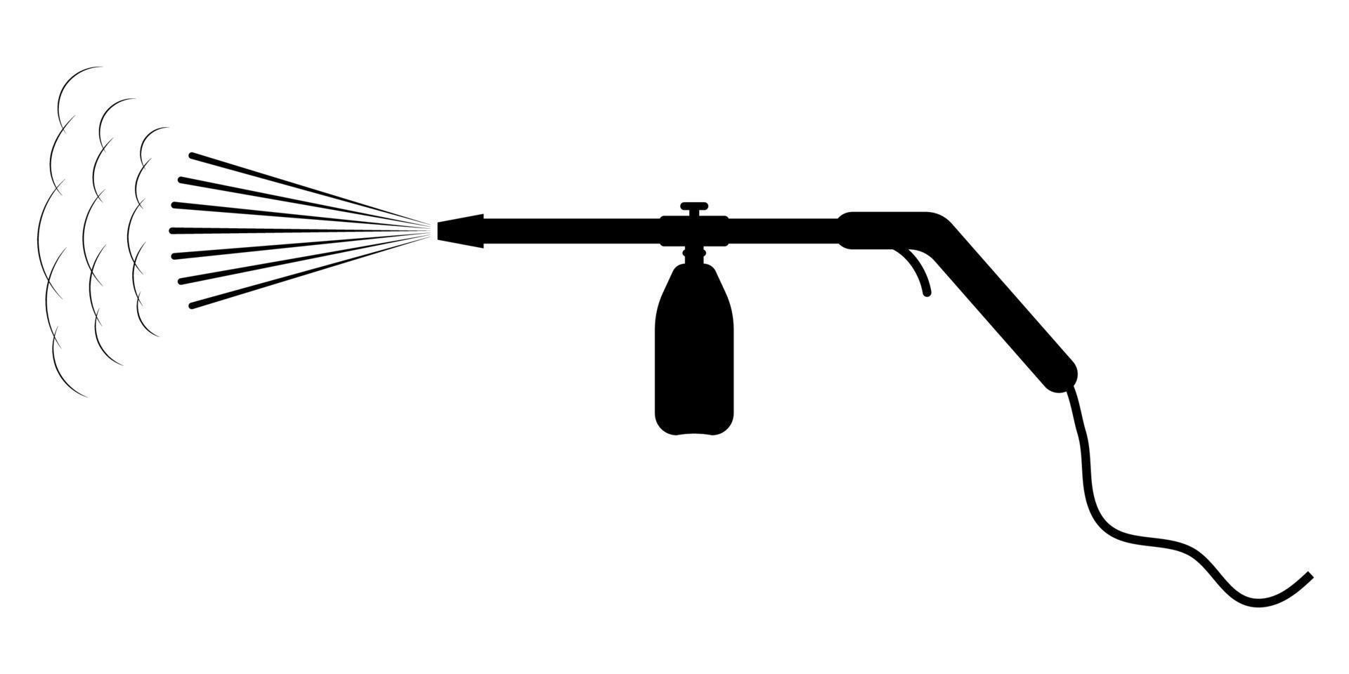 tvättning pistol hög tryck pump med skumning ombud, skum schampon för tvättning bilar vektor