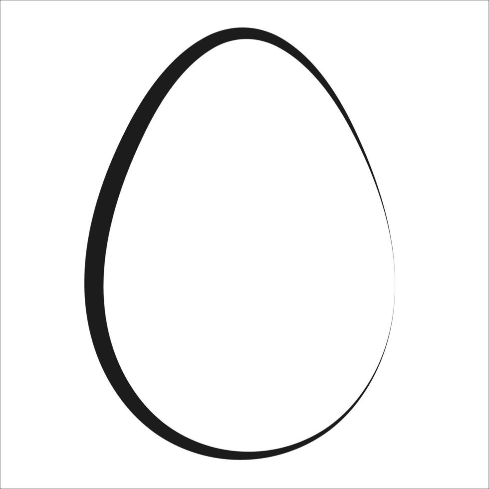 Ei gestalten Symbol, Ostern Ei Silhouette Vektor Gliederung