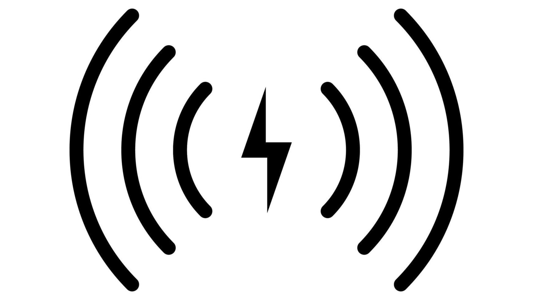 Symbol kabellos Aufladung, schnell Ladegerät Logo, Symbol W-lan Telefon Blitz vektor