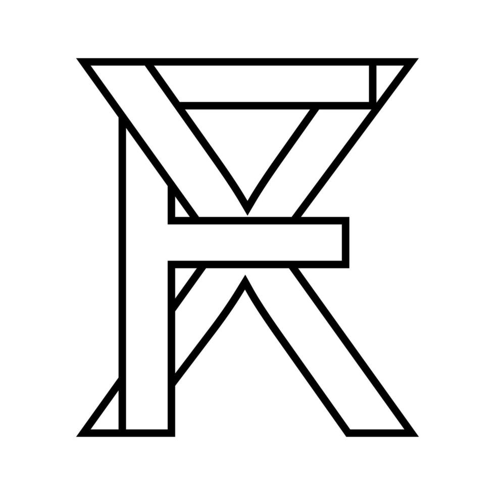 Logo Zeichen, fx xf Symbol nft fx interlaced Briefe f x vektor