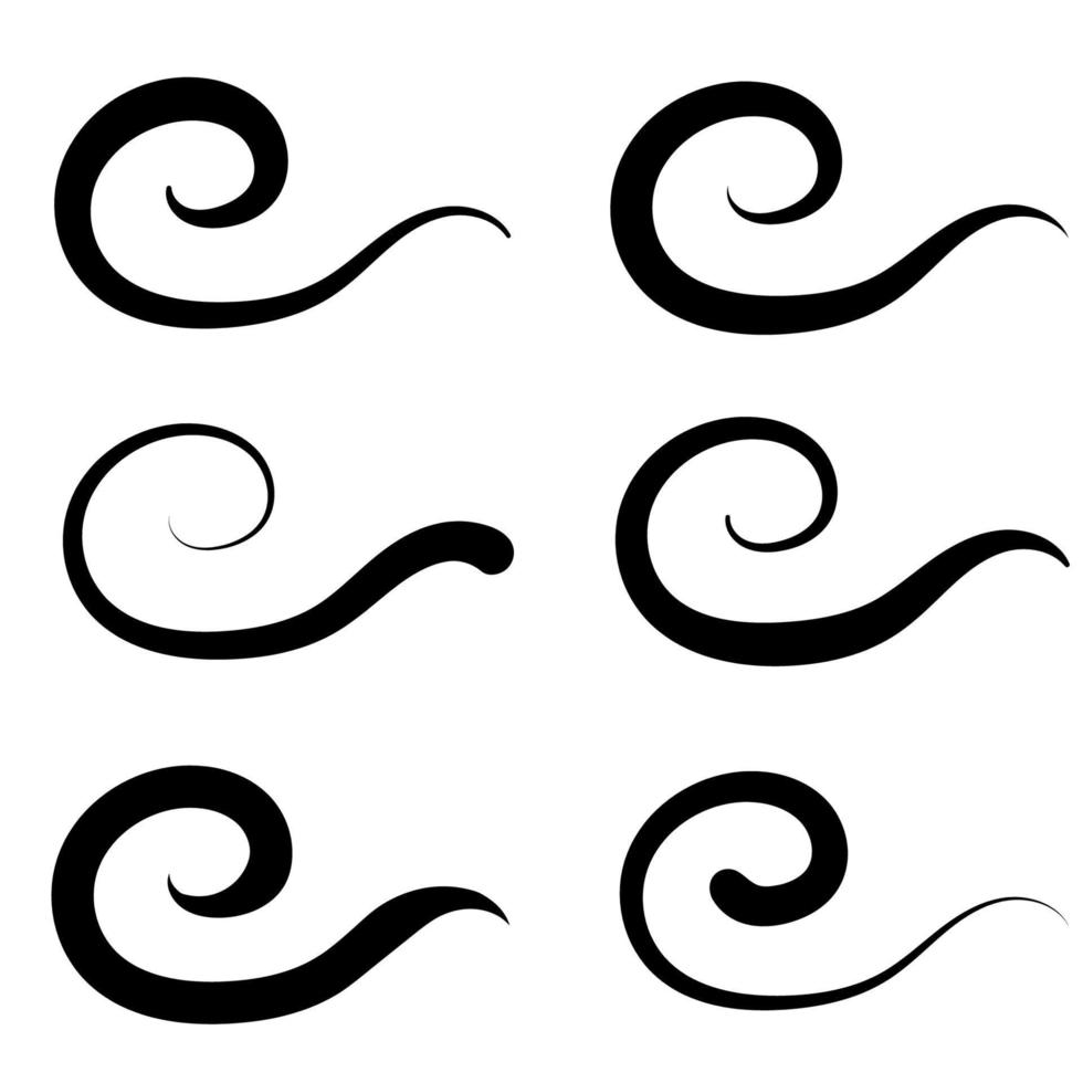 virvla runt kalligrafi element, frodas calligraphic linje, design prydnad manus filigran vektor