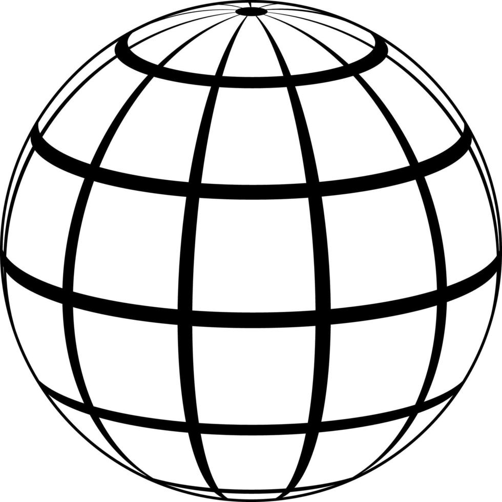 Raster Globus Meridian und parallel Erde vektor