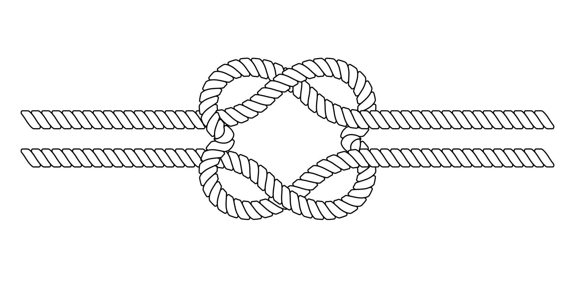 rep Knut i de form av hjärtan, vektor länkad hjärtan i en Knut symbol kärlek och stänga relationer