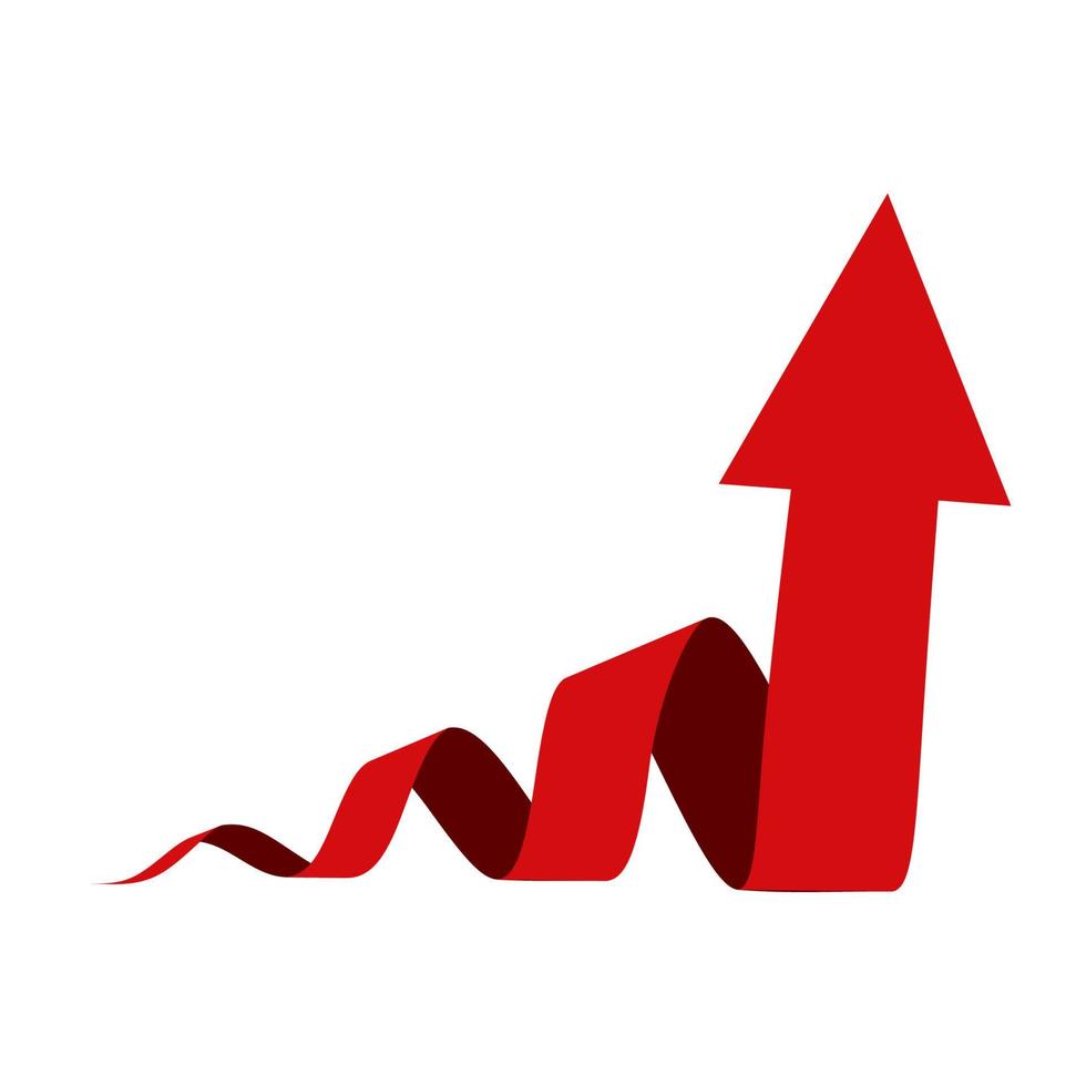 Spiral- mit ein oben Pfeil, ein Zeiger zu erhöhen, ansteigen Bewertung, 3d Illustration. Spiral- Pfeil Symbol. abstrakt Konzept von profitieren Geschäft Strategie vektor