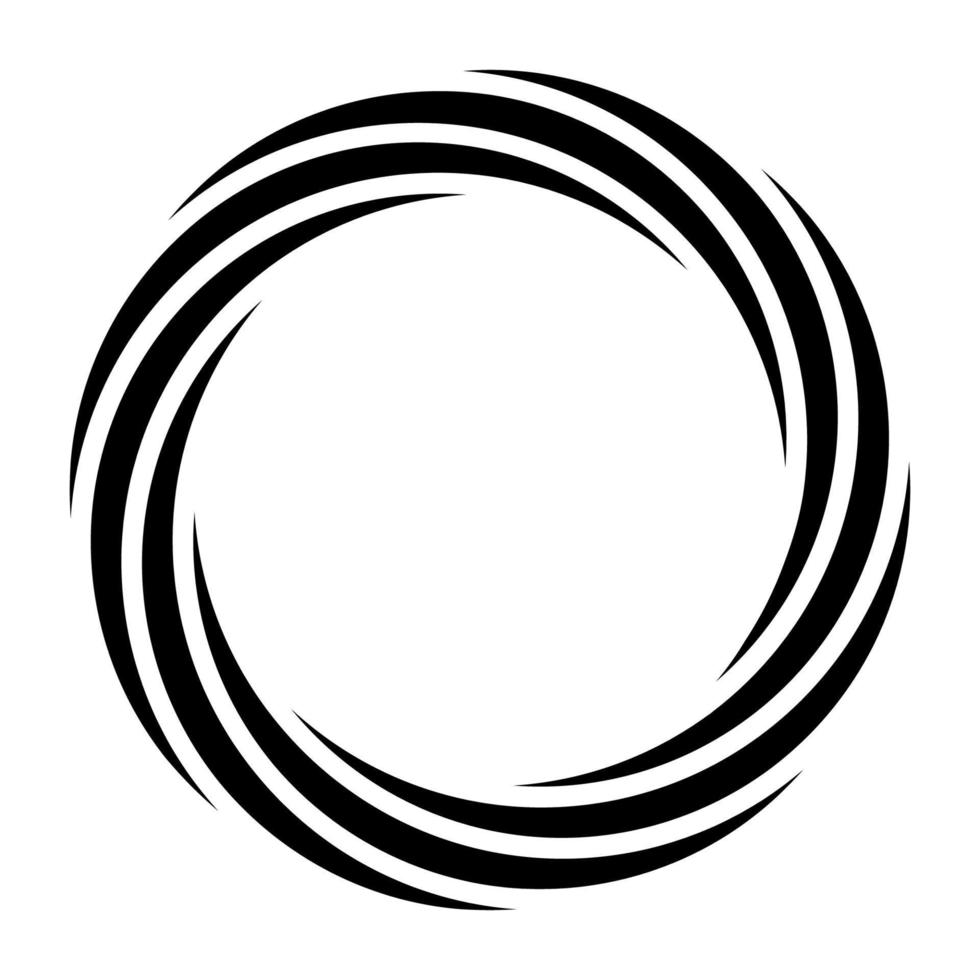 Kreis Logo Design Bewegung runden Element, Bewegung Fantasie Streifen futuristisch vektor