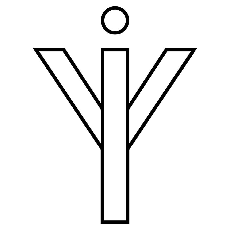 Logo Zeichen iy yi Symbol nft interlaced Briefe ich y vektor